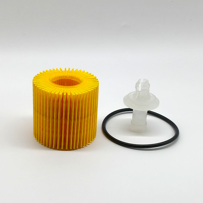 04152-37010 Engine Oil Filter Cartridge Fits Toyota Prius Corolla 1.8L Cross Ref 04152-YZZA6, Ø61×57mm Yellow Synthetic Filter Paper with Full O-Ring Accessories, OE Standard & Easy Installation