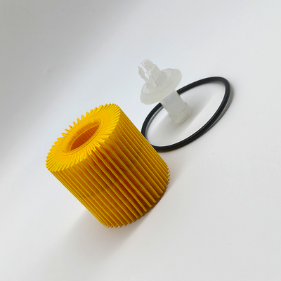 04152-37010 Engine Oil Filter Cartridge Fits Toyota Prius Corolla 1.8L Cross Ref 04152-YZZA6, Ø61×57mm Yellow Synthetic Filter Paper with Full O-Ring Accessories, OE Standard & Easy Installation