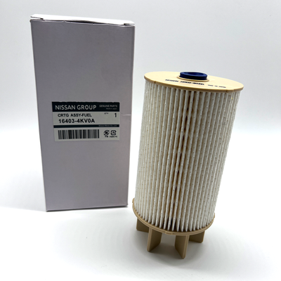 16403-4KV0A Diesel Fuel Filter Fits Nissan Navara NP300 D23, Cross Ref SN25162, Ø81.7×162.5mm Multi-Layer Beige Filter Media with Full Rubber Seal Kit, OE Standard & Easy Installation